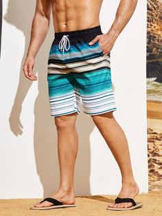 Enhance your beach style with our Striped Flap Detail Swim Shorts. These swim shorts feature a classic striped pattern and unique flap details that add a fashionable touch to your swimwear. The elastic waistband ensures a comfortable fit, while the quick-drying fabric keeps you feeling fresh and comfortable. Details: Pattern Type: Striped Details: Drawstring Type: Bottoms Bottom Type: Shorts Fabric: Non-Stretch Composition: 100% Polyester Care Instructions: Machine wash, do not dry clean Size Ch Striped Swimwear For Beach Party Vacation, Striped Summer Swimwear For Vacation, Striped Beachy Swimwear For Vacation, Beachy Striped Swimwear For Vacation, Multicolor Swimwear With Built-in Shorts For Beach, Beachy Short Length Swim Trunks For Beach, Striped Swim Trunks For Beachwear, Striped Swim Trunks For Swimming, Striped Swim Trunks For Swimming Beachwear