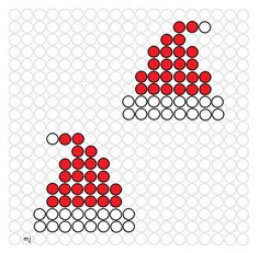 an image of two red dots in the shape of a triangle and one with circles on it