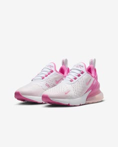 Nike Air Max 270 Big Kids' Shoes. Nike.com Nike Shoes Air Max 270 Pink, Nike 270s, Bball Shoes, Nike Kids Shoes, Nike 270, Back To School Shoes, Cute Nike Outfits, Nike Shoes Air Max