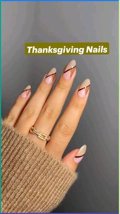 Thanksgiving Nail Art 💅🏻🌸 Easy Thanksgiving Nails, Thanksgiving Nails Easy, Short Thanksgiving Nails, Nail Art Thanksgiving, Thanksgiving Manicures, Thanksgiving Nails Color, Thanksgiving Nails Design Fall, Turkey Nails, Fall Thanksgiving Nails