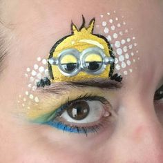 Minion Face Paint Easy, Halloween Container, Minions Eyes, Purple Minion