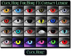 More Special Effects and FX Theatrical Contact Lenses Zombie Eye Contacts, Get Well Balloons, Cat Eye Contacts, Vampire Eyes, Zombie Eyes, Cosmetic Contact Lenses, Colored Eye Contacts, Eye Contact Lenses