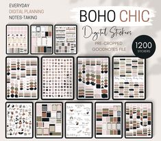 the boho chic digital papers are available for purchase