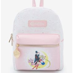 Pack Your Sailor Scout Uniform With You Wherever You Go In Case You Need To Transform! And Don't Worry, We Have The Perfect Mini Backpack For You. From Sailor Moon, This Dreamy Pastel Backpack Has An Allover Print Of The Cosmic Heart Compact, Plus A Charm Of The Magical Tool On The Front Zipper Pocket. Sailor Moon, Sailor Chibi Moon And Tuxedo Mask Are Also Printed On The Front Zipper Pocket. Comes With Interior Zipper Pocket, Adjustable Straps And Gold-Tone Hardware. 9" X 4" X 11 1/2" Polyureth Cosmic Heart, Pastel Backpack, Scout Uniform, Sailor Scout, Tuxedo Mask, Mini Mochila, Sailor Chibi Moon, Chibi Moon, Disney Bag