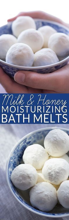 Homemade bath melts are the perfect way to soothe itchy skin while you soak. Get the easy recipe and learn why milk and honey are wonderful natural body care ingredients. All natural body care. Non-toxic bath and beauty. DIY bath bombs for bridal shower. Homemade bath bombs for Mother’s Day. Homemade Bath Melts, Moisturizing Bath, Bath Melts, Lip Scrubs