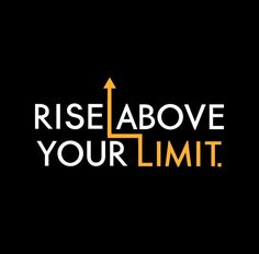 the rise above your limit logo with an arrow pointing up to it's right