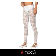 in stock Fitted Lace Bottoms For Daywear, White Tight Summer Bottoms, Tight White Summer Pants, White Lace Casual Pants, White Lace Loungewear Bottoms, White Fitted Summer Leggings, Fitted White Summer Leggings, White Fitted Leggings For Summer, Fitted White Leggings For Summer