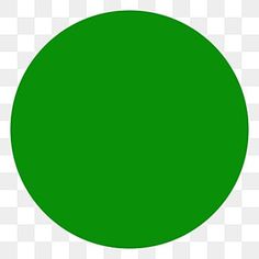 a green circle on a white background