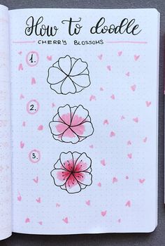 Bullet Journal Flower Doodles, Ideas For Your Journal, New Bullet Journal, Doodle Art For Beginners, Flower Doodle, Bullet Journal Paper, Draw Ideas, Doodle Ideas, Bullet Journal Diy