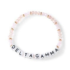 PRICES MAY VARY. REPRESENT & SUPPORT – A sorority family is a family unlike any other. Wear that on your sleeve (literally!) with our Delta Gamma big and little bracelets sorority sisters are sure to love. Represent your sisterhood wherever you go and express your love and support. CLASSY ELEGANCE – The Delta Gamma Name Bracelet is one of a kind when it comes to beauty, elegance, and sheer class. Glass and 18K gold plated beads work harmoniously together to form a sorority sister jewelry piece w