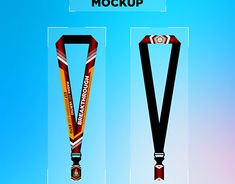 three different lanyards are shown with the same color and pattern on each lanyard