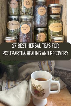 Postpartum Herbal Tea, Herbal Tea For Women, Herbal Tea Blends For Women, Postpartum Natural Remedies, Postpartum Tea Blend, Postpartum Tea Recipe, Post Partum Tea, Postpartum Remedies