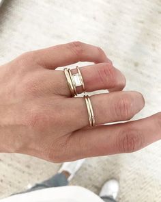 Double Band Rings, Silver Jewelry Box, Antique Engagement Ring, Baguette Diamond Rings, Gold Diamond Wedding Band, Silver Jewelry Rings, Unique Engagement Rings, Vintage Engagement Rings, Diamond Wedding