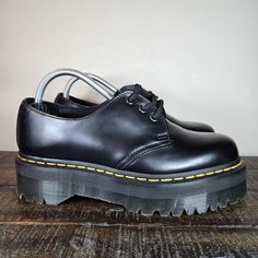 Reposhing This Item I Purchased From @Shrewd_soles. Loved It, But Ready To Rotate For Something New. They Fit Like A Size 10 Questions? Leave A Comment Below! Dr Martens 1461 Quad, Shoes Dr Martens, Leather Lace, Shoes Black, Dr. Martens, Leather And Lace, Quad, Derby, Black Color