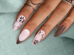 Enhance your nails with our exquisite Brown Flower Press-On Nails! These stunning nails feature intricate floral designs in shades of brown, creating a chic and elegant look that will elevate any outfit. You will receive a full set of 10 nails in your size along with a complimentary gift of a nail file, cuticle stick, alcohol wipes, and nail glue. If you prefer tape tabs instead of glue, just let us know. I am more than happy to personalize your order, so please reach out to me to discuss your p Stunning Nails, Flower Press, Nail Prices, Alcohol Wipes, Brown Flower, Glam Nails, Chic And Elegant, Shades Of Brown, Nail Glue