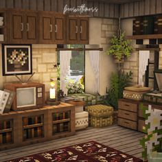 Ghoulcraft Minecraft, Minecraft Autumn House, Minecraft Chisel And Bits, Interior Cottagecore, Soft Cottagecore Aesthetic, Minecraft Living Room Ideas, Minecraft Rooms, Interior Design Minecraft, Minecraft House Interior