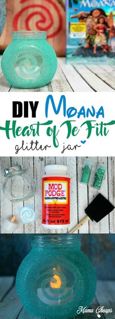 the diy moan heart of de - fit glitter jar