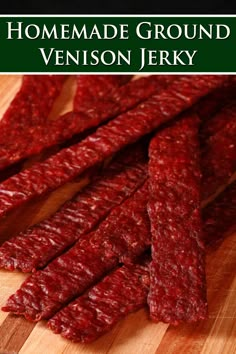 Ground Venison Jerky [Deer Jerky Recipe] Ground Elk Jerky Recipe, Ground Venison Jerky Recipe Dehydrator, Smoked Ground Venison Jerky Recipe, Best Venison Jerky Recipe, Venison Burger Jerky Recipes, Best Deer Jerky Recipe, Ground Jerky Recipes Venison, Venison Jerky Recipe Smoked, Homemade Deer Jerky Recipe