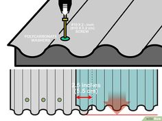 an image of a roof that has been cut into two sections and is shown with the measurements