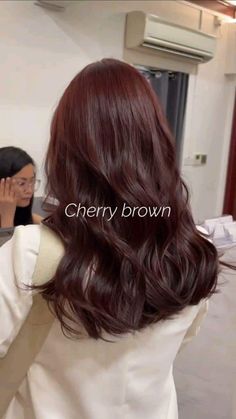 Cherry Burnett Hair, Red Curly Hair On Brown Skin, Hair Color For Brunette Skin, Best Hair Color On Tan Skin, Dark Magohany Brown Hair, Hair Dye For Medium Skin Tone, Dark Brown With Red Undertones Hair, Dark Brown Maroon Hair, Fall Hair Brown Eyes