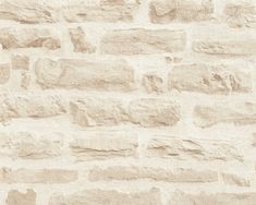 Brick Stone Wallpaper in Soft Beige/Cream Cream Brick Veneer, Atelier Decor, Farmhouse Wallpaper, Look Wallpaper, Stone Wallpaper, Shabby Look, Wallpaper For Sale, Cream Wallpaper, Bamboo Design