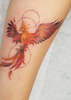 a tattoo with a bird on it's arm