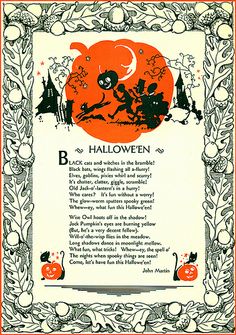 an orange and black halloween card with the words b hallowen written in it