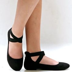 These Sweet Ballet Flats Will Compliment All Your Outfits New In Box Faux Suede Material Elastic Criss Cross Straps Back Zipper Lightly Padded Insole Fitting: True To Size. Comfortable Black Ballet Flats, Jackie Sullivan, Black Ballet Shoes, Homecoming Shoes, Character Clothing, Mary Jane Ballet Flats, Ballerina Shoes Flats, Ankle Strap Flats, Fancy Shoes