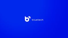 the blue tech logo is displayed on a dark blue background, with white letters that read b