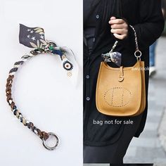 A hand-braided silk twilly strap can be a stylish and versatile accessory for your bags like the Evelyne, Picotin, or other bags. Also can be use on used on toile bric a brac travel case, please check here, https://www.awulook.com/products/twilly-strap-connector-for-toile-bride-a-brac-travel-case Material: 100% silk twilly, spring o rings. Spring O rings colors: Gold or Silver. Total length( including 2 o rings): 25cm/10 inches For these twilly straps, we provide two options: DIY Kit: includes a Sleep Accessories, Scarf Rings, Silk Accessories, Bag Charms, Twilly, Kit Bag, Silk Charmeuse, Diy Charms, Pearl Chain