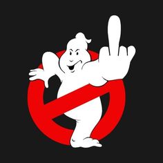 a cartoon ghost is holding up a no entry sign