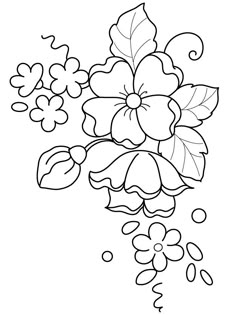 Possible pattern for brush embroidery Brush Embroidery, Pola Sulam, Beadwork Patterns, 자수 디자인, Flower Template, Digi Stamps, Satin Stitch, Ribbon Embroidery, Applique Quilts