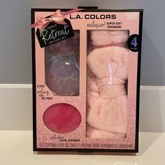 New In Box! L.A. Colors 4pc Spa Set. Includes: 2 Cooling Eye Gel Pads, Silicone Facial Scrubber, Super Soft Headband. *Posh Ambassador*Fast Shipper*Top Rated Seller* Facial Scrubber, Eye Gel Pads, Spa Ideas, La Colors, Spa Set, Soft Headbands, Spa Kit, Eye Gel, Top Rated