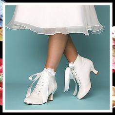 Winter Wedding Shoes - Everything you need to conquer your day, night and world - Anything and Everything! - Click to visit TODAY! Bridal Ankle Boots, Edwardian Wedding Shoes, Winter Wedding Boots, Vintage Wedding Shoes, Bridal Shoes Vintage, Winter Wedding Shoes, Wedding Shoes Boots, Wedding Shoes Vintage