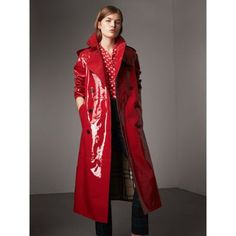 Patent Trench Coats, Lambskin Coat, Raincoat Fashion, Red Raincoat, Waterproof Jacket Women, Rainwear Fashion, Blue Raincoat, Perfect Coat