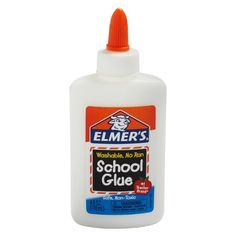 a bottle of school glue on a white background