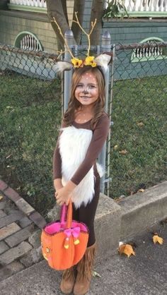 Girl Deer Costume, Diy Costumes Women, Kids Costumes Girls, Diy Halloween Costumes For Women, Diy Costumes Kids