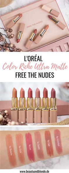 Best Loreal Lipstick Shades, Revlon Nude Lipstick Shades, Loreal Nude Lipstick Shades, Loreal Color Riche Lipstick Swatches, Loreal Lipstick Matte, Loreal Matte Lipstick