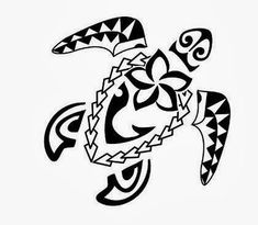 a black and white drawing of a turtle with geometric designs on it's back