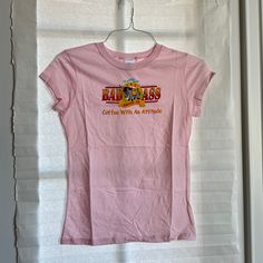 This Top Is From An Old Coffee Shop That’s No Longer Open But We Have A Ton Of Leftover Merch! Thess Tops Are So Cute And Have A Baby Tee Fit. We Have A Few Different Colors Of This Style In A Few Different Sizes (All Posted). 100% Cotton. True To Size. Slightly See Through But Not Completely Noticeable. Let Me Know If You Have Any Questions!! Old Coffee Shop, Logo Baby, Pinterest Contest, Baby Tees Y2k, Y2k Baby Tee, Graphic Logo, Virtual Closet, Christmas Wishlist, Art Stuff