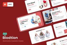 BLODTION - Blood Donation Powerpoint Template Incl. adoption & care - Envato