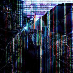 an abstract image with lines and shapes in the background that are multi - colored