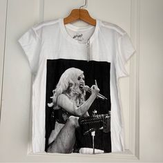 Lady Gaga Middle Finger Elevenparis Graphic Photo Tshirt Raw Hems Large Lady Gaga Photo Sticking Middle Finger Size Small New With Tags Lady Gaga T Shirt, Hot Pink Shirt, Paris Black And White, Lady Gaga Photos, Graphic Photo, Eleven Paris, Camo Top, Vintage Lady, Paris Woman