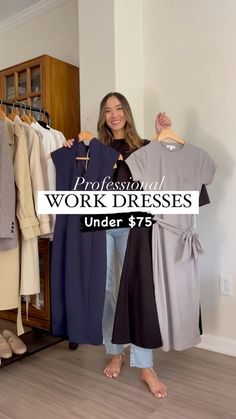 Dresses For Business Casual, Business Midi Dress, Spring Work Dresses For Women, Business Casual Outfits With Dresses, Professional Dresses For Work Corporate, Work Dresses For Women Professional, Business Professional Dresses For Women, Work Uniform Women Office Style, Women’s Office Attire