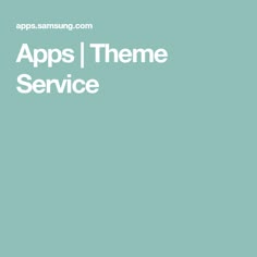 the words apps / theme service are in white on a teal green background with an image