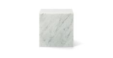 a white marble block on a white background