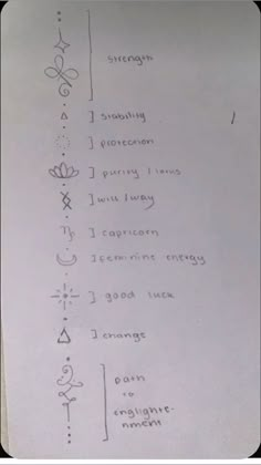 a sheet of paper that has some writing on it with numbers and symbols in the middle