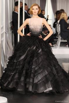 Dior Haute Couture Couture Dior, 2012 Couture, Dior Gown, Black Wedding Gowns, Christian Dior Haute Couture, Dior Haute Couture, Dior Couture, Couture Runway, Black Wedding Dresses