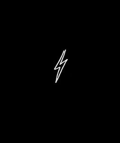 a black background with white lightning bolt in the middle and one lightening on top