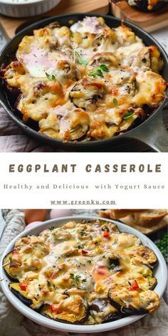 an eggplant casserole with vegetables and cheese